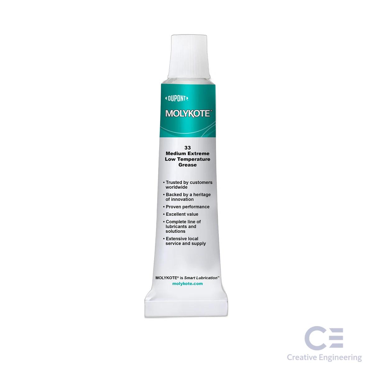 MOLYKOTE ( R) 33 MEDIUM EXTREME LOW TEMPERATURE GREASE, 100 G TUBE - 4016024